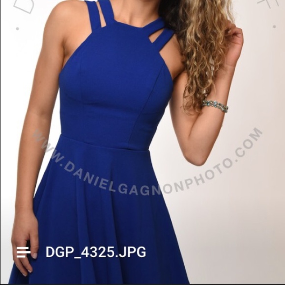 Royal blue cocktail dress